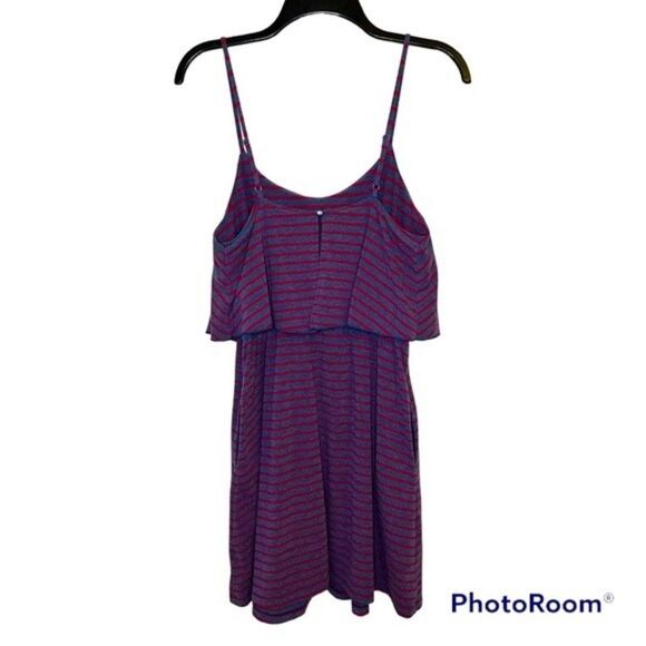 GAP Gray and Red Striped Sleeveless Mini Dress Size XS/Small - Picture 2 of 10